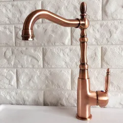 Kitchen Faucet Antique Red Copper 360 Degree Swivel Bathroom Basin Sink Mixer Tap Lnf420