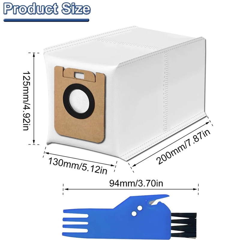 WHYY-Aspirapolvere Sacchetti per la polvere Accessori per Dreame Z10 Pro/L10 Plus/D10 Plus/D10s Plus Robot Aspirapolvere