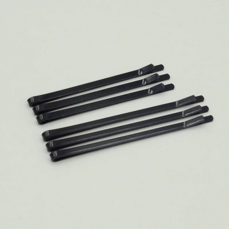 50PCS 3mm*6cm 7cm Black Silver Flat Metal Bobby Pins Barrettes Plain Hair Slides Hairpins Bar Hair Clip For DIY Women Headwear