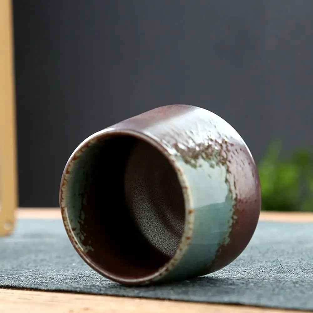 Retro Teacup Kiln Transformation Ceramic Coffee Cup Household Water Bowl Crude Pottery Creative Office Drinkware 200ML
