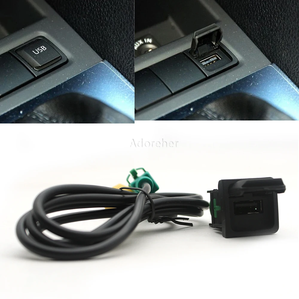 Car AUX USB Adapter Audio Cable Switch Plug USB Switch for Passat B6 B7 golf 5 MK5 Golf 6 MK6 GTI Jetta 5 MK5 CC Car