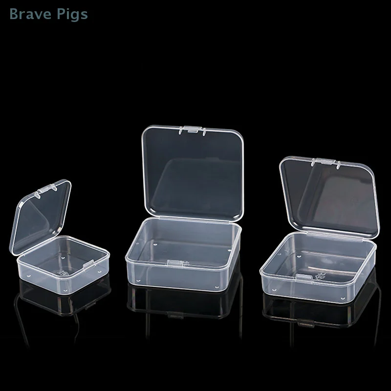 New Transparent Plastic Storage Box Photocards Small Card Storage Box Desk Organizer Box Classification Box Stationery