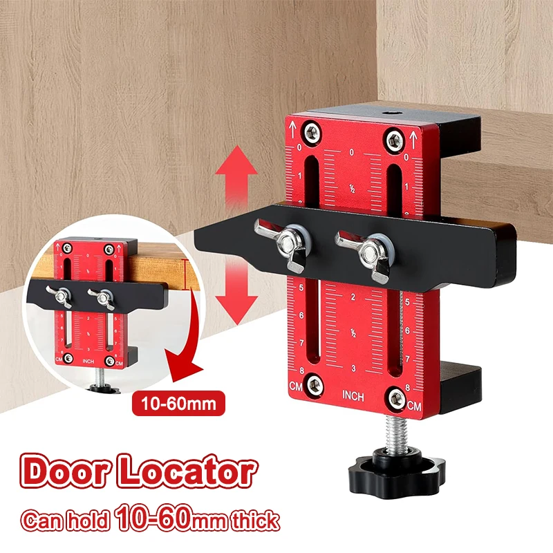 

Woodworking Aluminum Cabinet Door Mounting Jig Bracket with Support Arm Door Panel Installation Cabinet Positionner Tool
