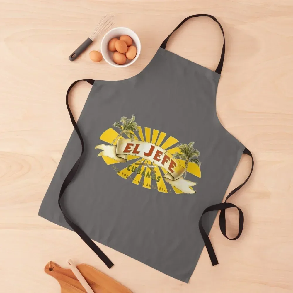 

Food truck logo in the movie chef - El Jefe cubanos jon favreau Apron painting Chef Accessories Teacher Apron