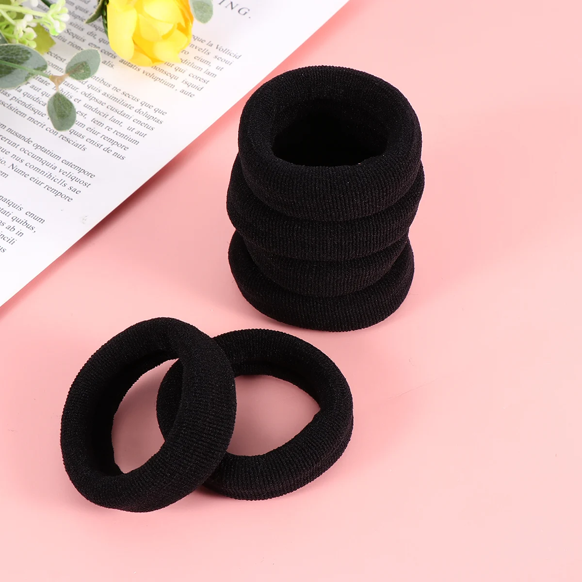 

10pcs s Simple Beading Rope Fashion Ponytail Holder Tie Rubber Hair Ring Hair Ring Everyday Gift