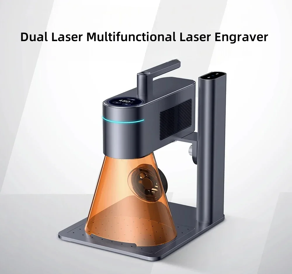 LaserPecker 4 LP4 Laser Engraving Machine for All Material Dual Light Laser Engraver Portable for Metal Wood Plastic Carving