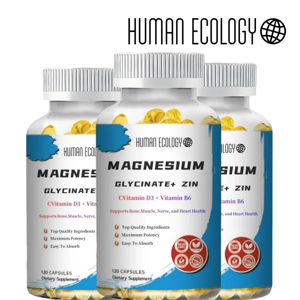 Human Ecology High absorption magnesium glycine, 100% chelation, 500mg TRACCS no buffering, non genetically modified, vegetarian