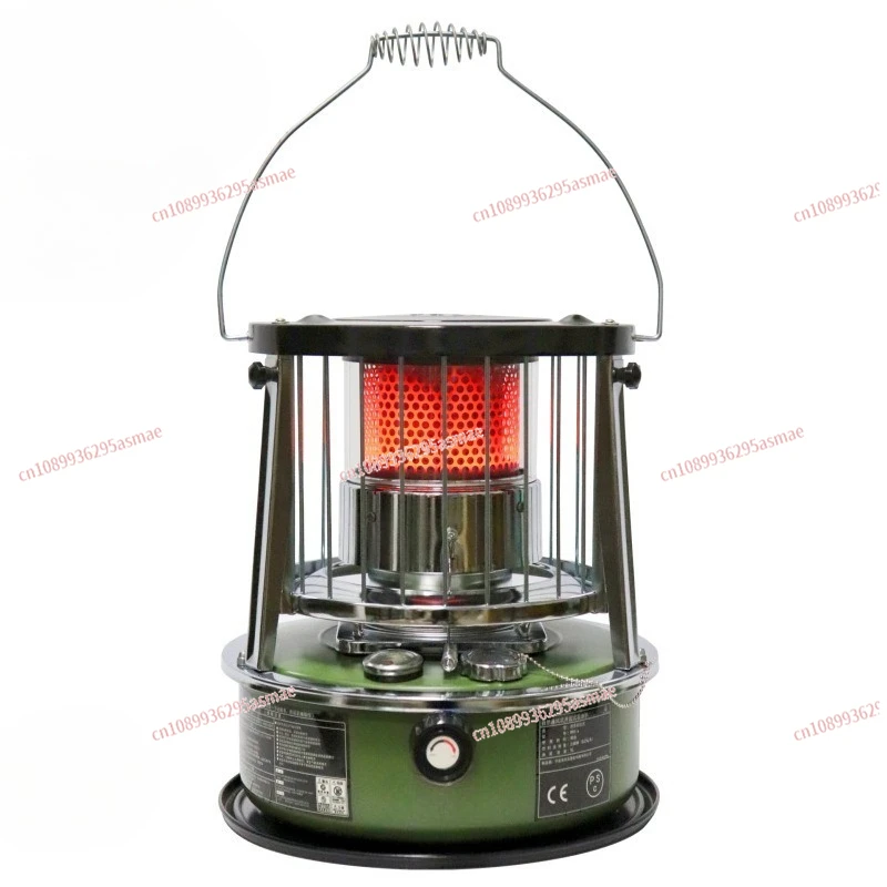 

Adjustable Height Portable Heater Grill - 2-in-1 Home Outdoor Camping Ice Fishing BBQ Stove