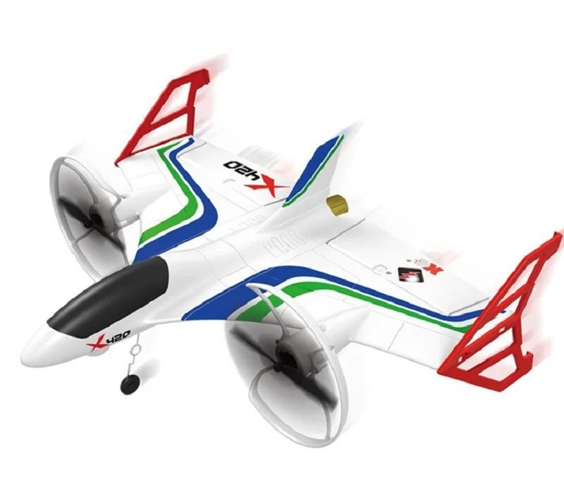 

Newly Wltoys XK X420 Airplane Brushless Motor Vertical Take-Off Led Light Rc Glider Fixed Wing Rc Plane Planes Electric Aircraft