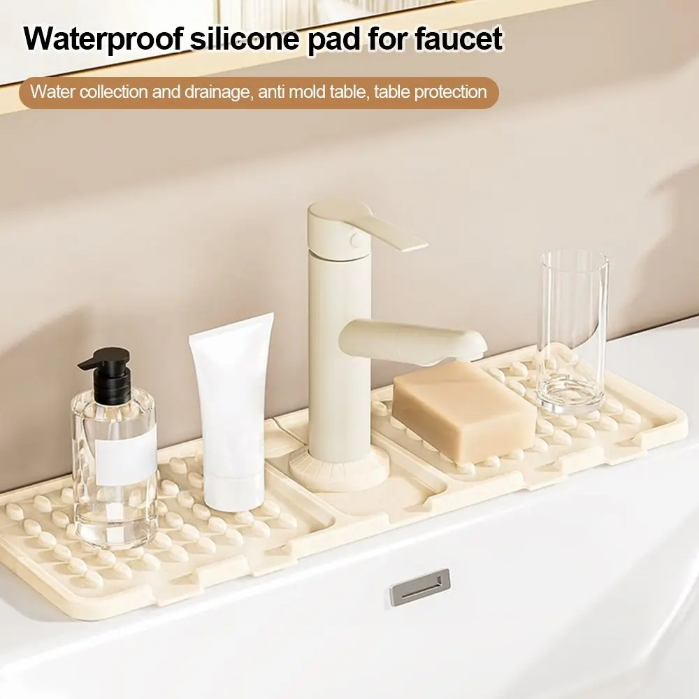 

Универсальный силиконовый коврик для слива воды с крана, нескользящий, для защиты от брызг, многофункциональный сушильный коврик для кухни и ванной комнаты