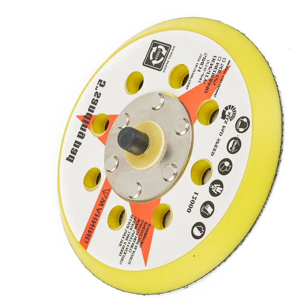 Reliable 5in 125mm Backing Pad for Sander, Suitable for Air Sander Polishers, Hook & Loop Polisher, Semi Flexible Edge