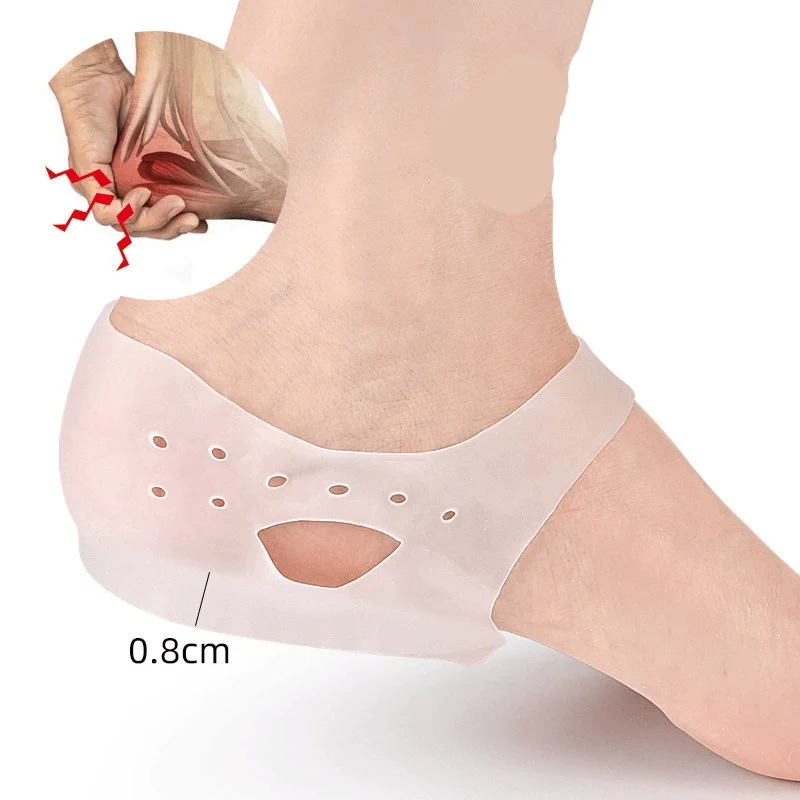 `1/2Pairs Silicone Heel Protectors Metatarsal Pads Forefoot Gel Heel Pad Plantar Fasciitis Foot Pain Relieve Blister Protector
