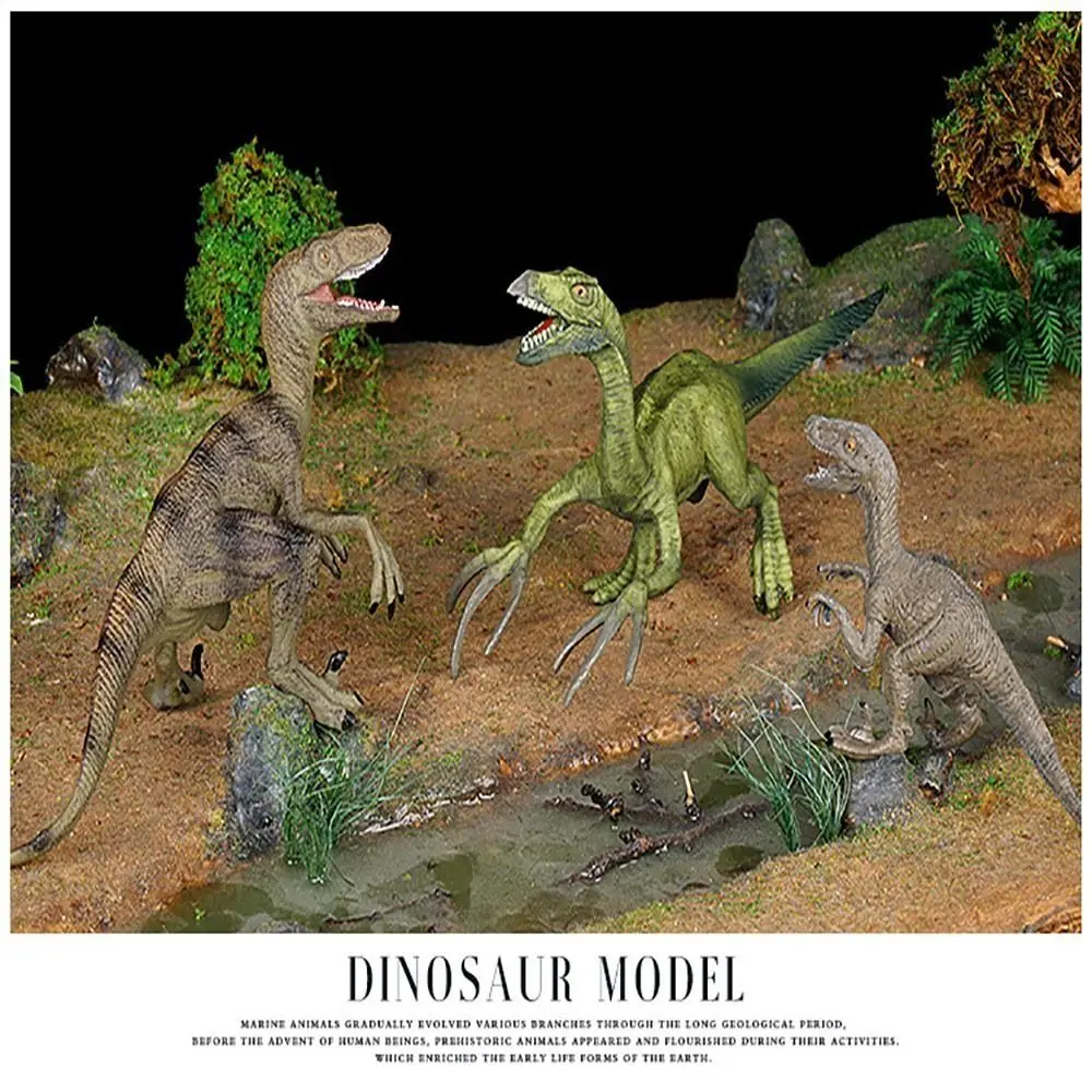 Dinosaurusmodel in meerdere maten Realistische rubberen dinosaurusactiefiguren Educatieve Tyrannosaurus dinosaurusliefhebbercollectie