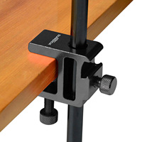 Aluminum Lantern Stand Clip 360° Rotation Camping Lamp Pole Table Clip Suitable for Diameter 10-12mm Folding Hanging Lamp Pole