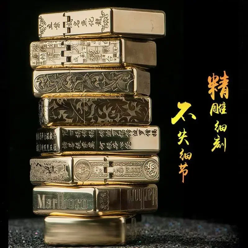 

Новая ZORRO 912S ретро элитная тяжелая броня латунная титановая ветрозащитная зажигалка 3/5 шарнирная металлическая зажигалка мужская подарочная зажигалка