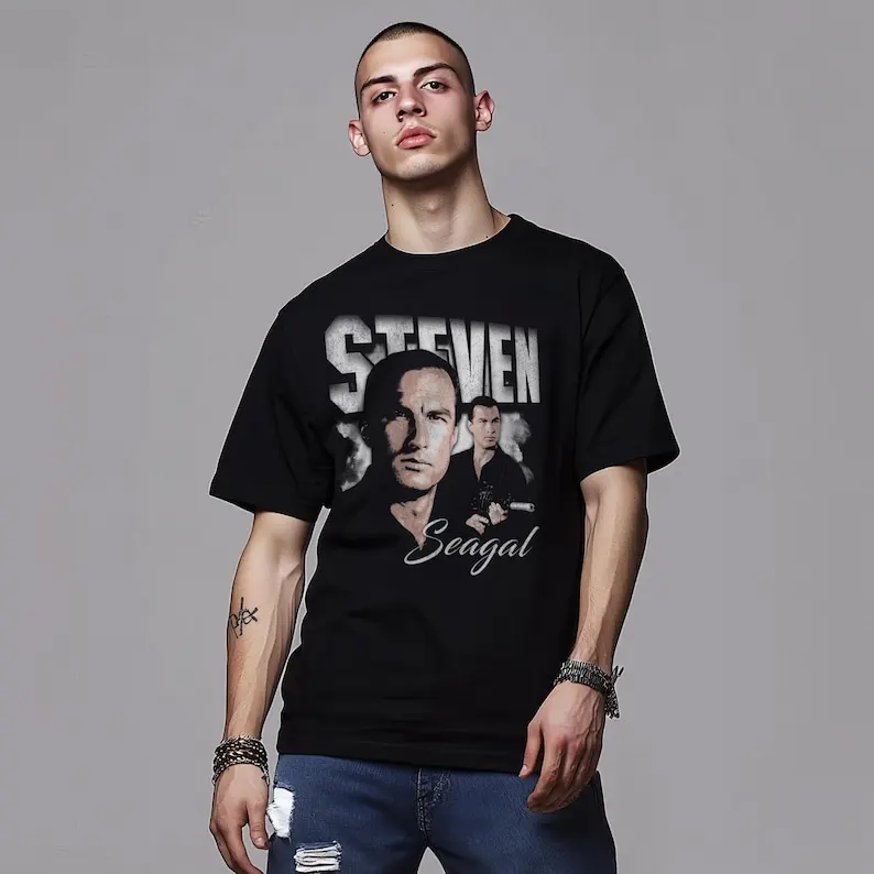 Bootleg Steven Seagal 80s 90s Retro Tee Vintage Steven Seagal T-shirt