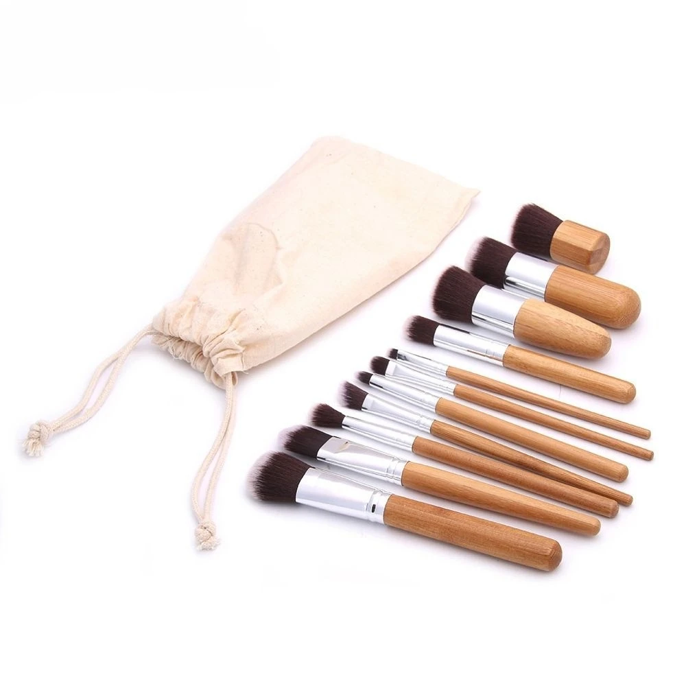 11PCS/Set 12PCS/Set Makeup Brushes Cosmetics Tools Bamboo Handle Eyeshadow Cosmetic Makeup Brush Set Blush Kit Pincel Maquiagem