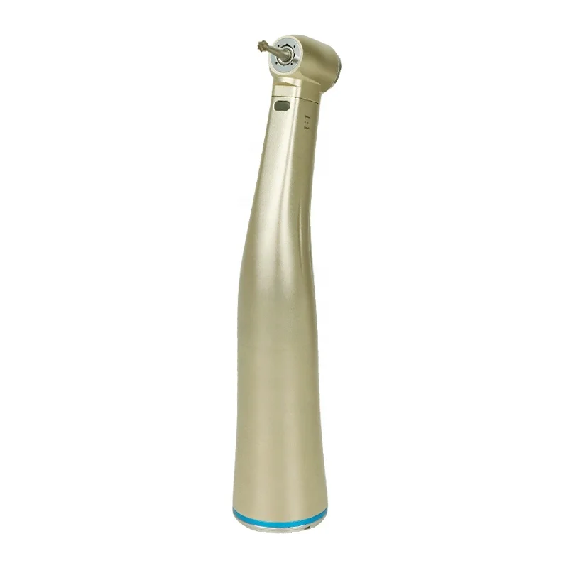 Low Speed Push Button Den tal 1:1 Fiber Optic Increasing Contra Angle Handpiece