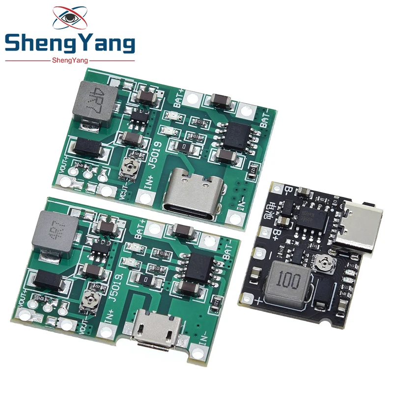 TZT 1/5PCS NEW  Lithium Li-ion 18650 3.7V 4.2V Battery Charger Board DC-DC Step Up Boost Module TP4056 DIY Kit Parts image 3