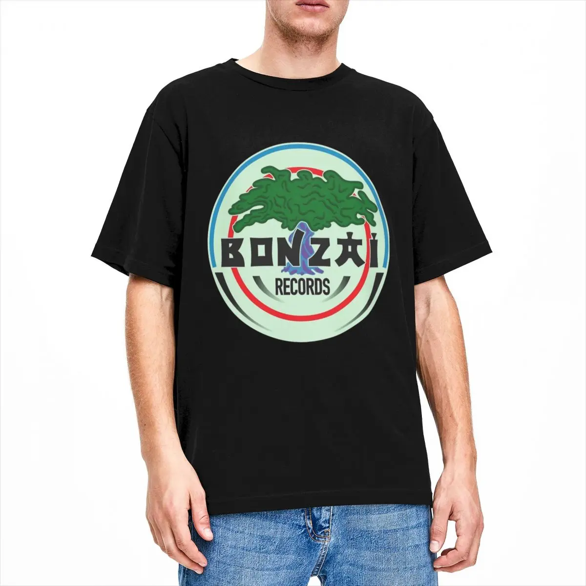 Bonzai Records for Men Women T Shirt Merchandise Leisure Tees T-Shirt 100% Cotton Summer Clothing