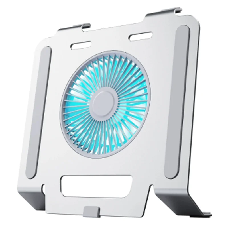 AT82-Integrated Molding Aluminum Alloy Cooling Bracket Laptop Regulation Bracket Fan Holder Desktop Anti-Skid Blue Light