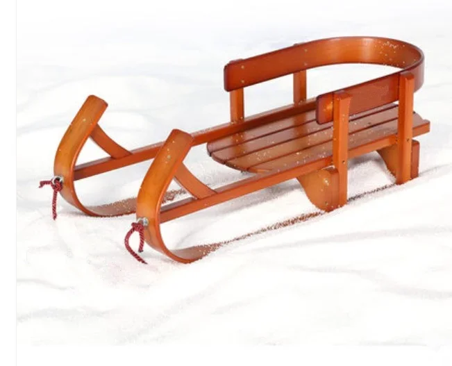 Wholesale Commercial High Quality Wood Snow Sled Sledge for Promotion