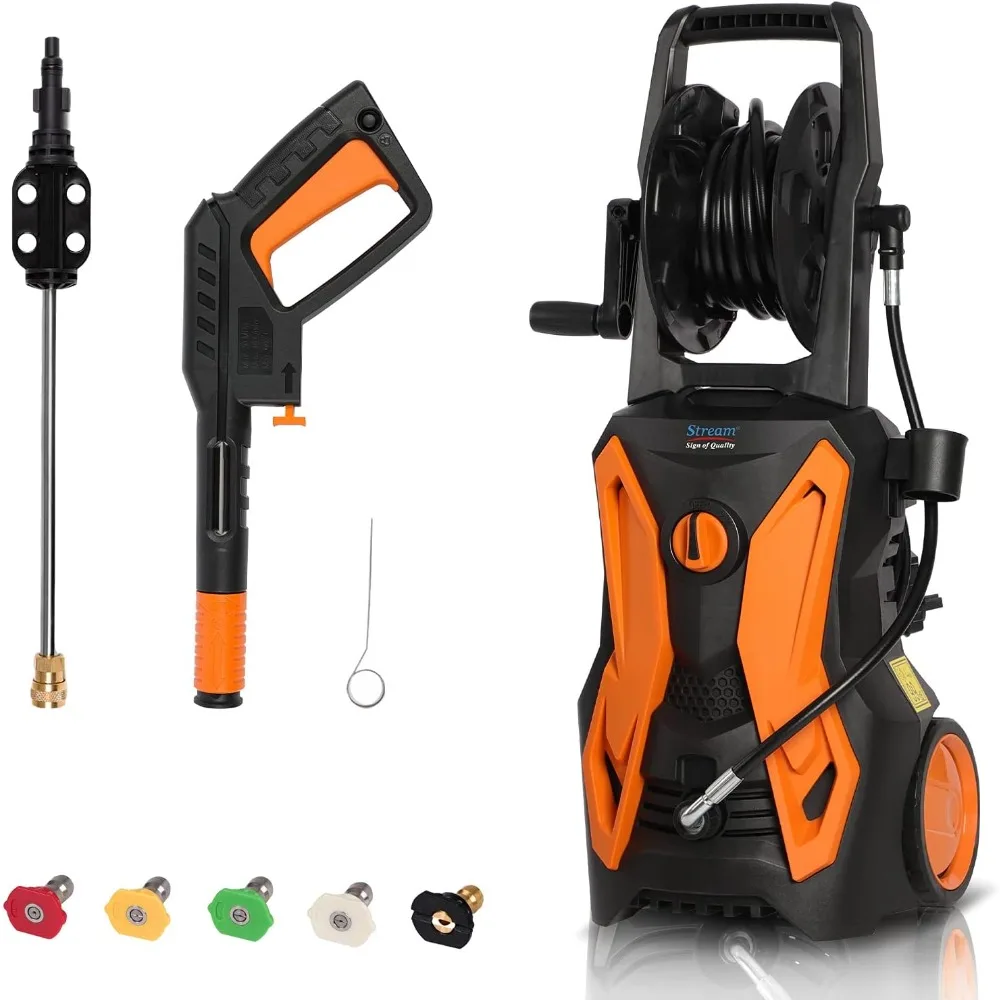 

3500PSI Pressure Washer, 2.8GPM Electric Pressure Washer, Power Washer with Hose Reel, High Pressure Cleaner Machine,