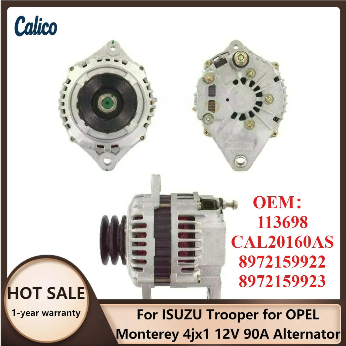 

Высококачественный генератор 12V 90A для ISUZU Trooper и OPEL Monterey 4jx1, артикулы: 113698, CAL20160AS, 8972159922, 8972159923