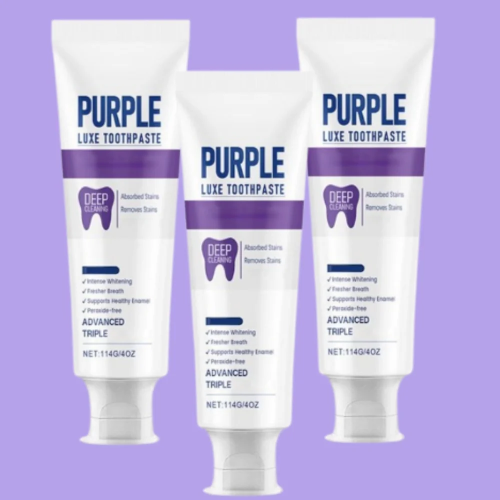 

1/2/3 шт., фиолетовая зубная паста для глубокой потолки, удаление пятен налета, отбеливание зубов, ремонт, гигиена полости рта, осветление, отбеливающая зубная паста