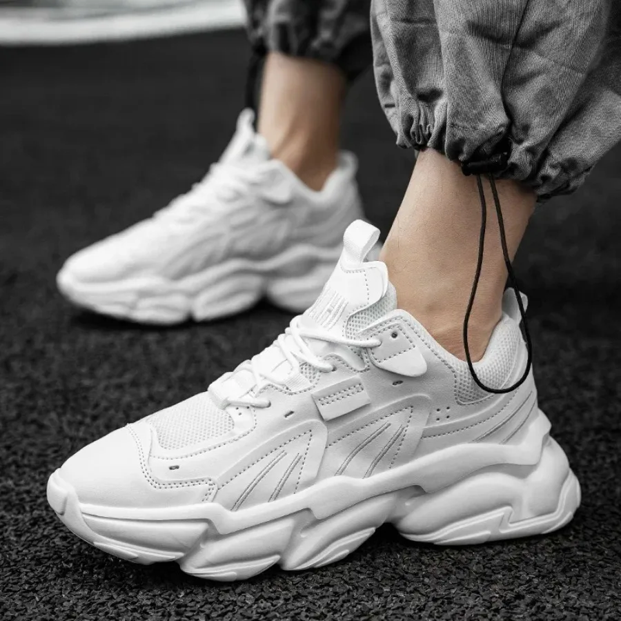 Zapatillas de deporte para hombre, zapatos con tacones ocultos, zapatos con elevador de talla grande 45 46, zapatos deportivos transpirables a la moda de 8cm y 6cm