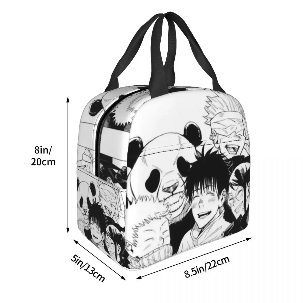 Jujutsu Kaisen Isolado Lunch Bags Sacos de Piquenique Portáteis Refrigerador Térmico, Lancheira, Tote para Mulheres, Trabalho, Crianças, Escola