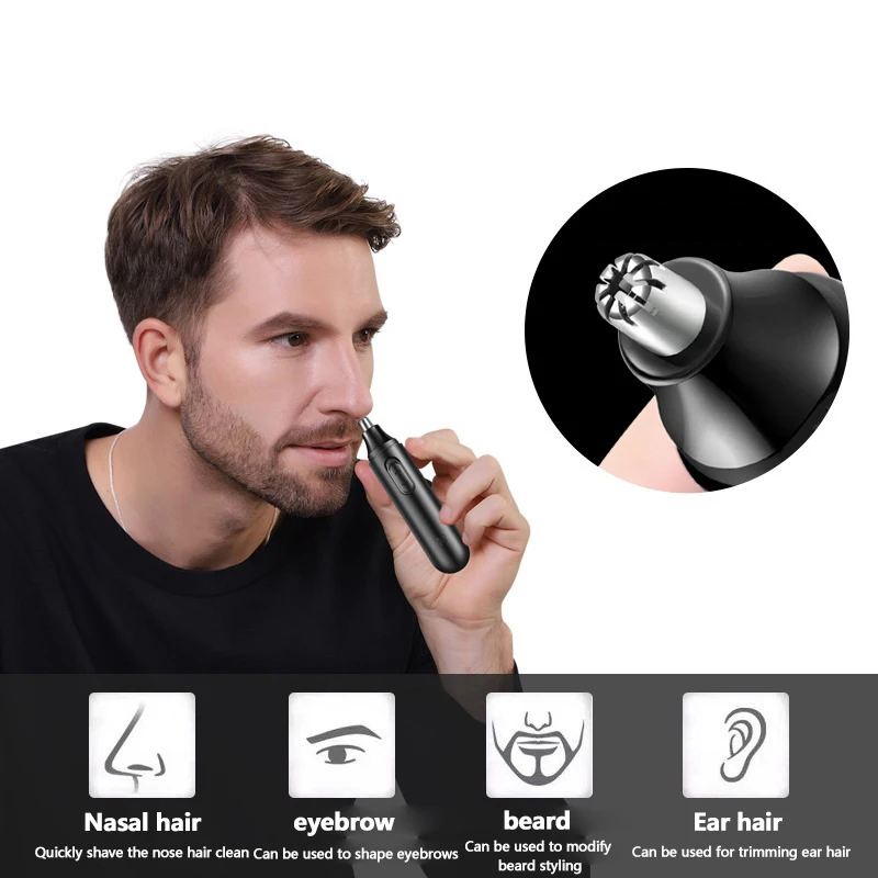 Electric Nose Hair Trimmer Nostril Ear Hair Removal Shaver Clipper Machine Trimmer For Men Women