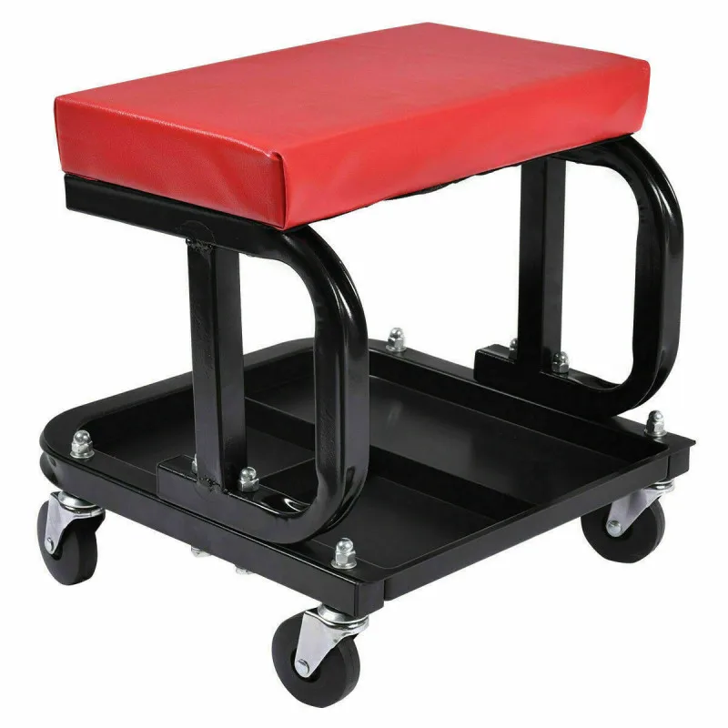 Rolling Creeper Seat Stool Mechanic Chair 4 Wheels Tray Tools Auto Repair TSX TOOL