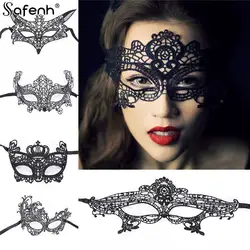 12style Sexy Mask Blinder Blindfold Erotic Fetish Bdsm Slave Restraint Adult Game Sex Toy Product For Women Lady Black Lace Mask