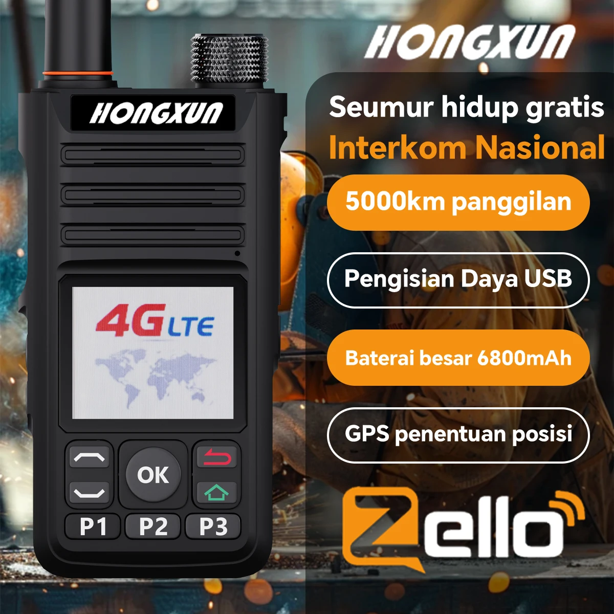 

2025 New Model Handheld GPS Radio Waterproof 5000km Portable Compatible European Network DMR Global Set 4G Zello Walkie-talkie