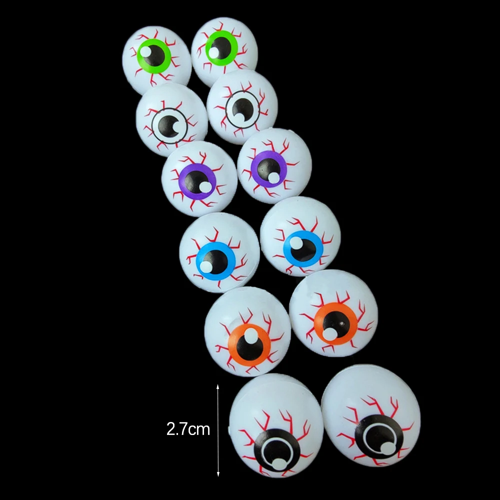 12pcs Halloween Ripped Out Eyeball Horror Prop Realistic Bloody Ripped Out Eyeball Scary Decorate Cosplay Party Costume Props