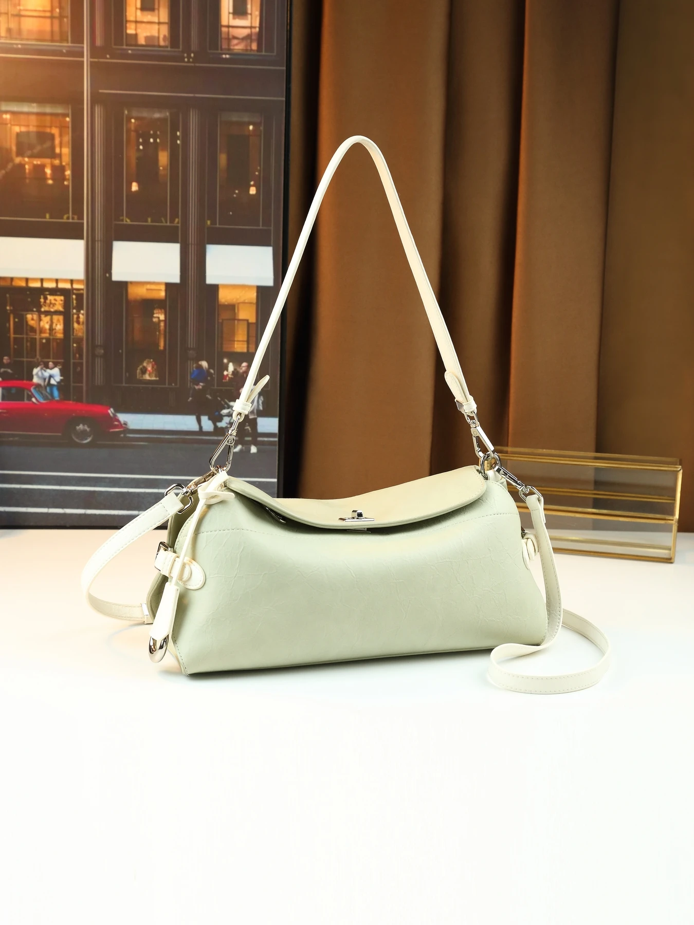 

Корейская новая элегантная однотонная женская портативная сумка-подушка