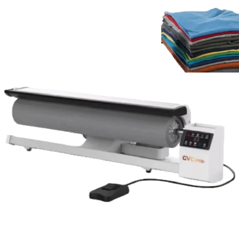 Motorized Garment Press Machine 900mm Wide For Hotel Linen Industrial Textile Steaming