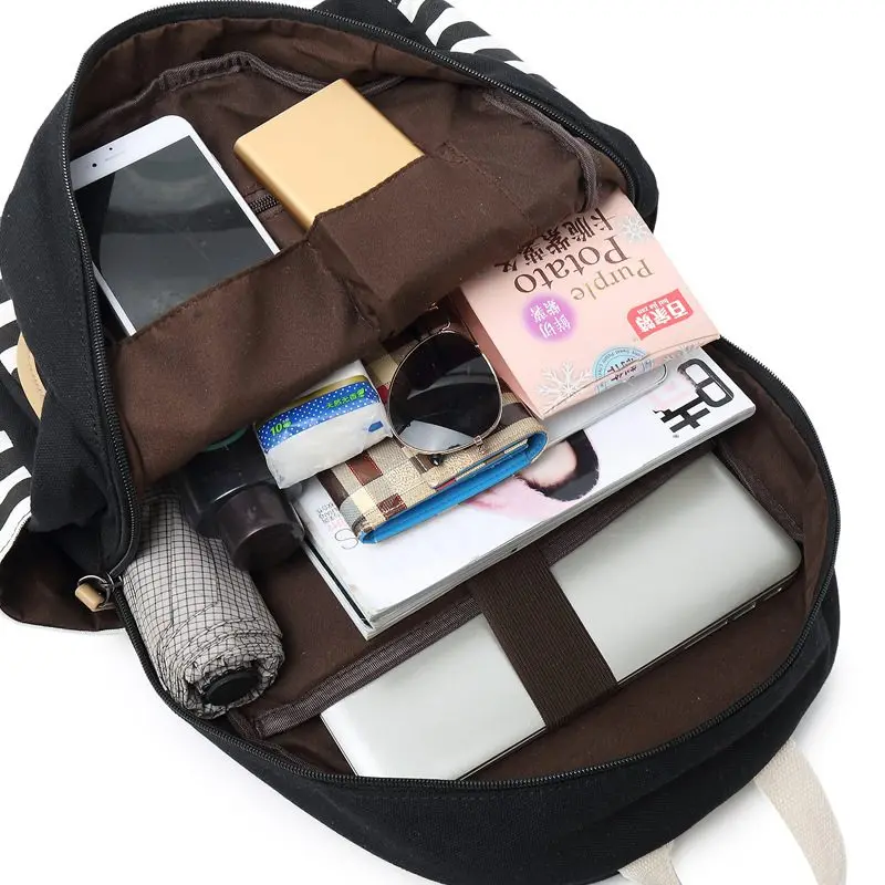 3PC School Bag Primary and Middle School Students Bag Boys Girls Backpack Mochila Zipper Pencil Case Backpack