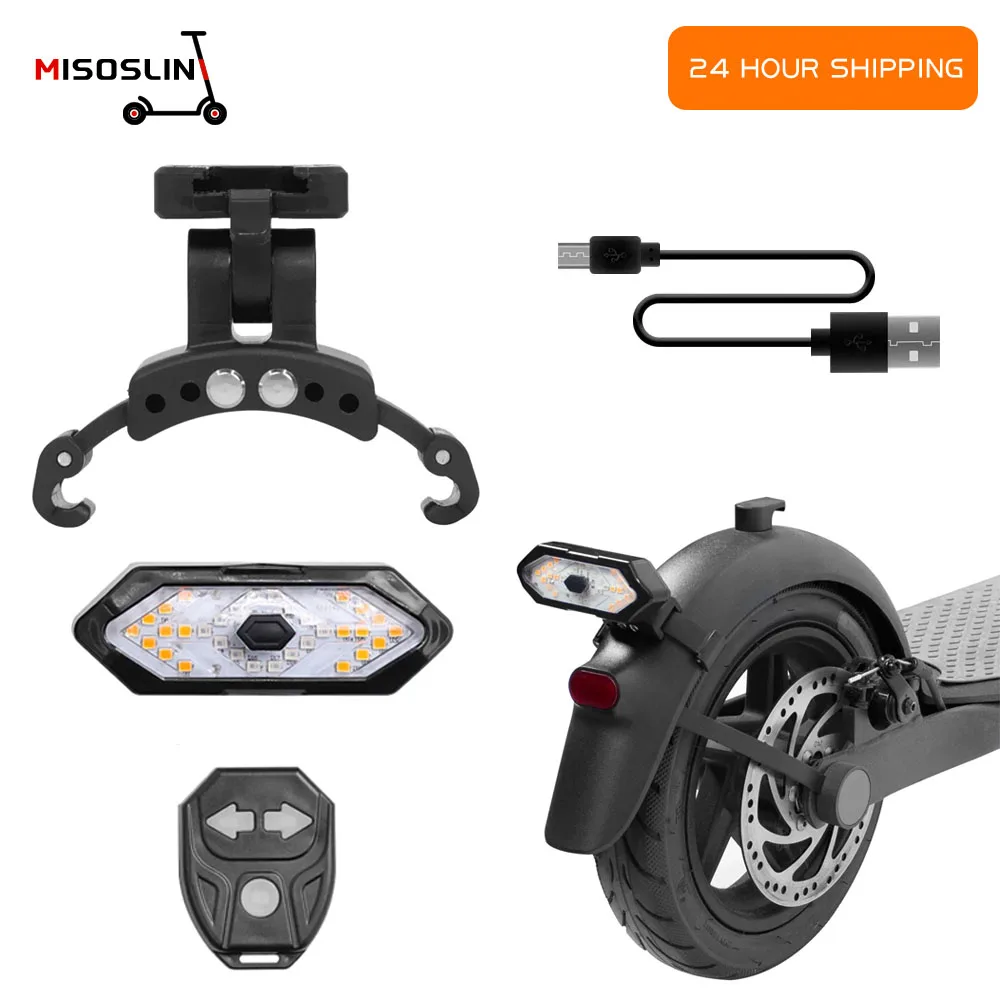 

Модифікована лампа покажчика повороту для електричного скутера Kugoo S1 S2 S3 Бездротовий пульт дистанційного керування Попереджувальна лампа Перезаряджувана частина заднього ліхтаря