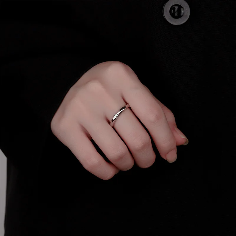 

Серебро 925, простое серебряное кольцо с геометрическим рисунком, простое, модное, холодный стиль, универсальное