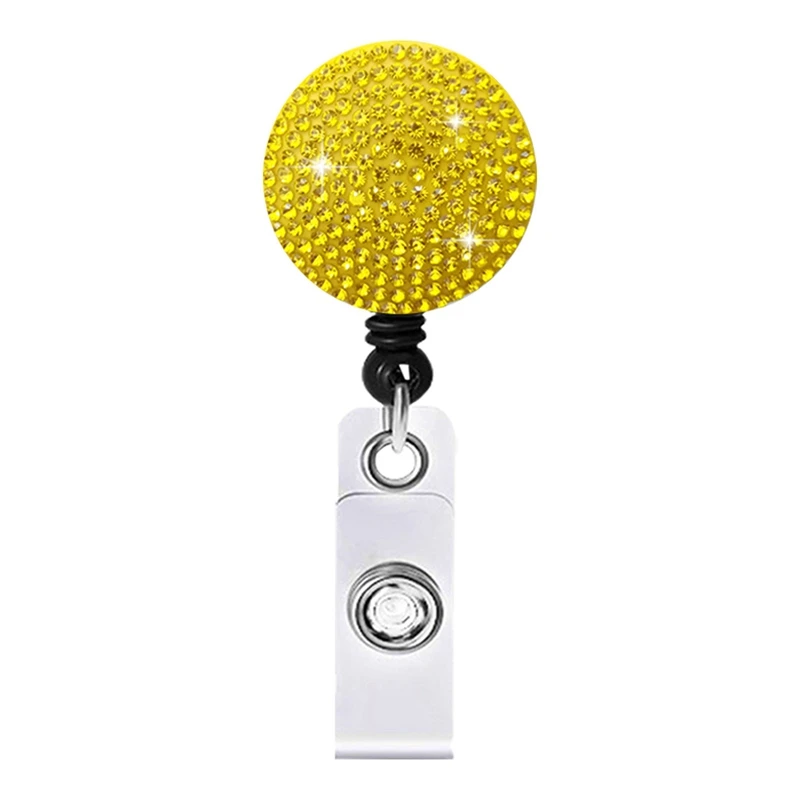 ID/Name Badge Reels With Clip, With Bling Rhinestones, For Office Worker Teacher  Nurse