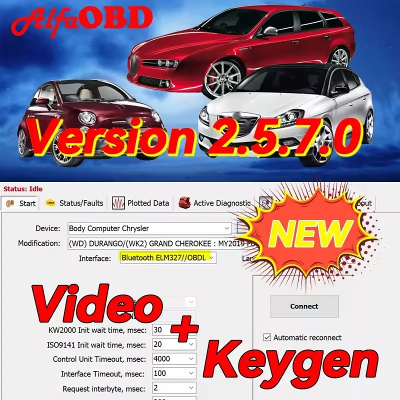 2026 AlfaOBD v 2.5.7.0 For Windows Licensed - Diagnosis For Alfa/Fiat/Lancia/Abarth/Dodge/RAM/Chrysler/Jeep/Peugeot/Citroën