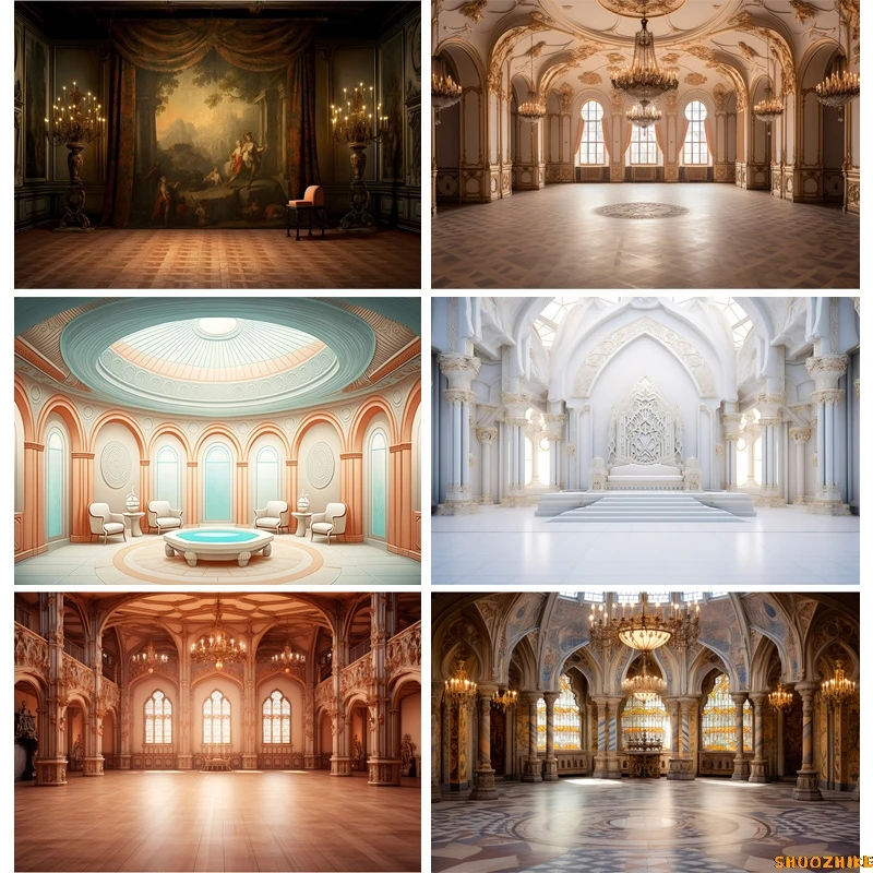 

European Style Retro Palace Castle Theme Photography Backdrops Props Vintage Theater Opera Church Photo Studio Background ET-05