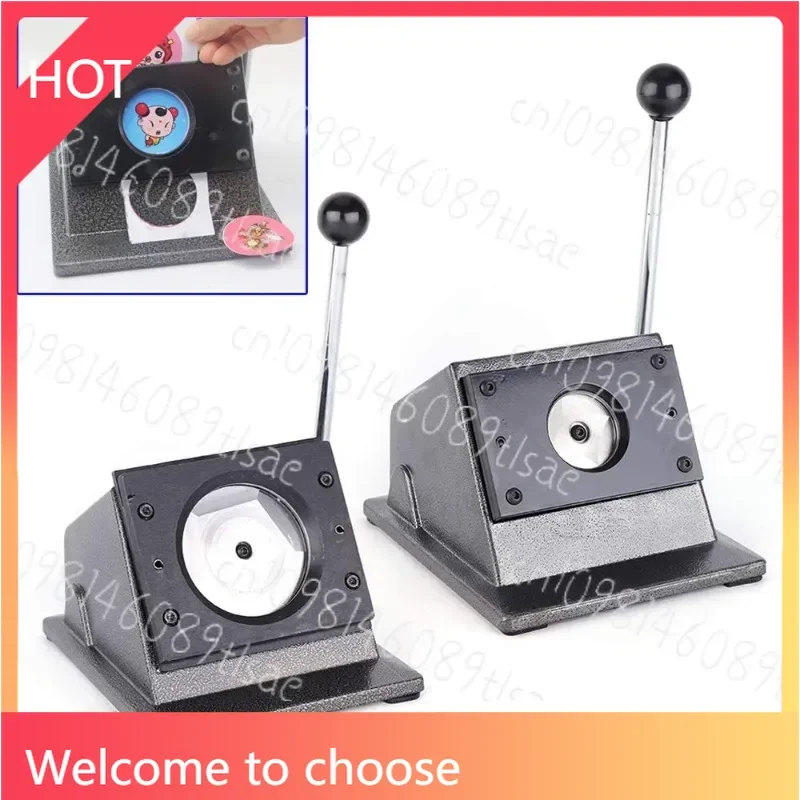58mm 70mm Badge Paper Cutter, Durable Metal ID Card Cutting Tool, Manual Badge Maker