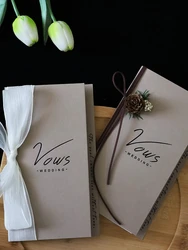 Romantic Small Fresh Wedding Vow Book Declaration Wedding Gifts for Bride and Groom Decoration of Love