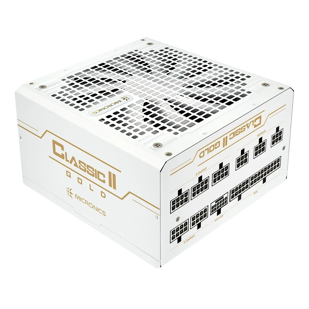ميكرونيكس كلاسيك Ii 1200W 80Plus ذهبي وحدات كاملة بيضاء Atx3.1