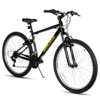 HILAND 26 27 Inch Mountain Bike, Mens Womens MTB with 18 Speeds, High-Tensile Steel Frame, V Brake, Hardtail Bicycle for Adults