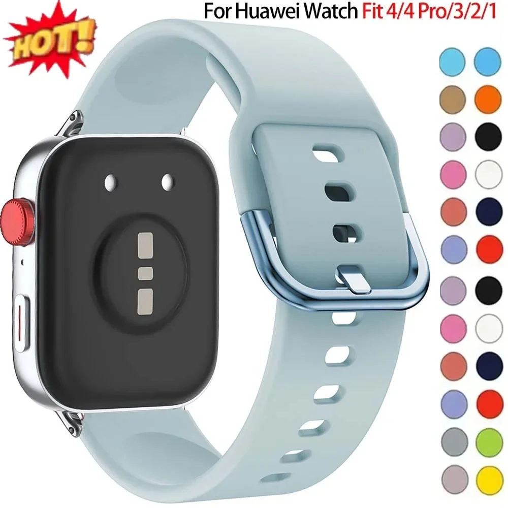 НОВЫЙ силиконовый ремешок для часов Huawei FIT3/4 Pro, ремешок для часов с металлической пряжкой, спортивный браслет fot huawei fit3 2 1correa, аксессуары