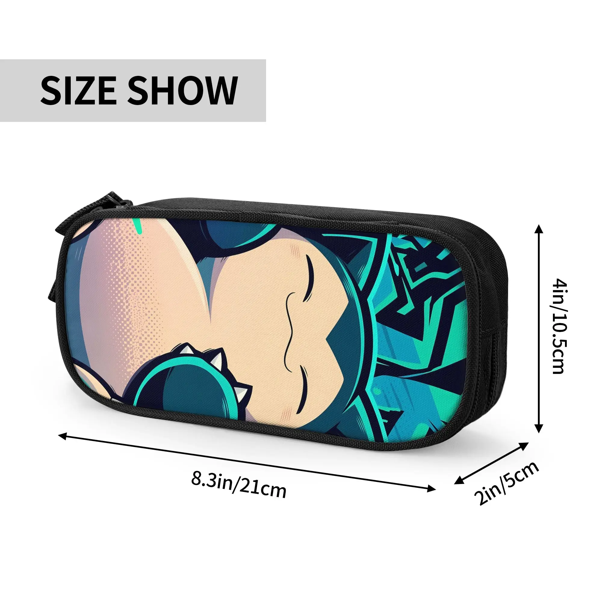 Large Capacity Bags for Child Cartoon Pokemon Snorlax  School Pencil Bag for Boys Gilrs Kids